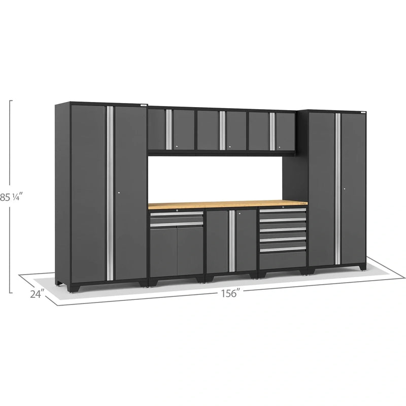 NewAge Pro 3.0 Series 9-Piece Garage Cabinet Set With Multi-Function Cabinet