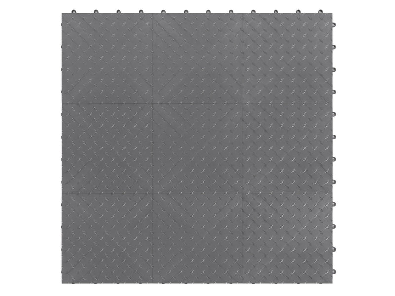 NewAge 12in x 12in Diamond Plate Pattern Polypropylene Garage Flooring Tiles (48-Pack)