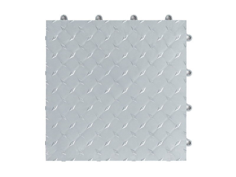 NewAge 12in x 12in Diamond Plate Pattern Polypropylene Garage Flooring Tiles (48-Pack)