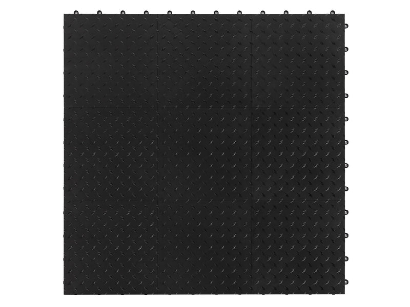 NewAge 12in x 12in Diamond Plate Pattern Polypropylene Garage Flooring Tiles (48-Pack)