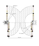 Katool | KT-AS110D Two Post Asymmetrical Vehicle Lift 11,000lbs Single Point Lock Release