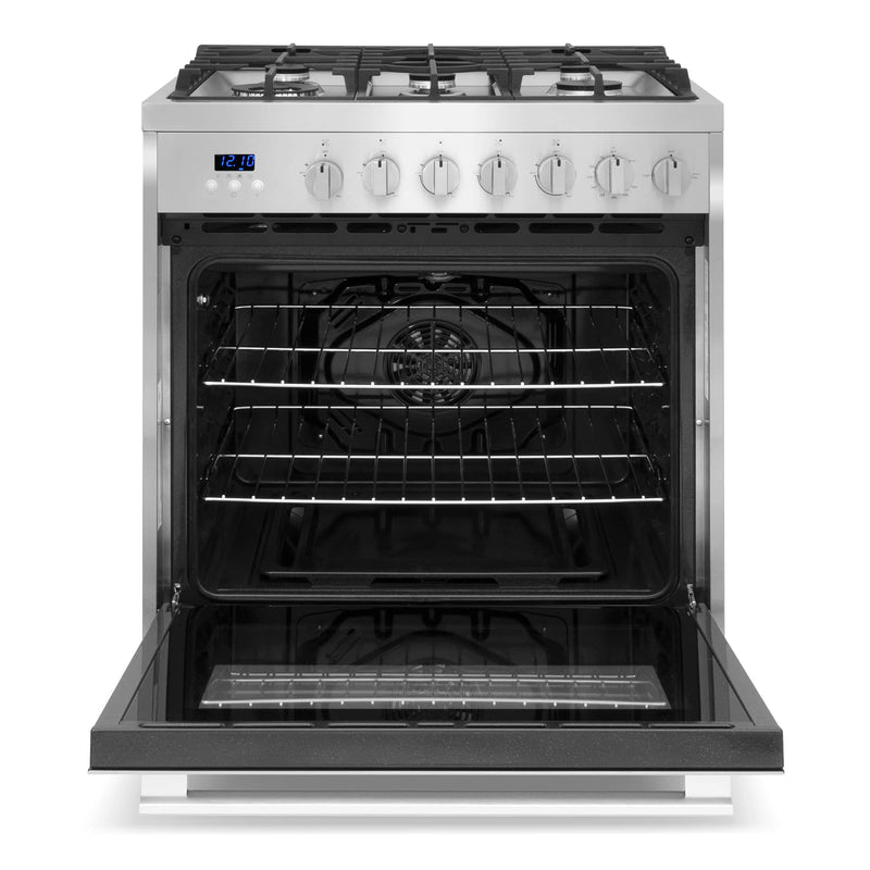 Cosmo 30-Inch 5.0 Cu. Ft. Single Oven Gas Range with 5 Burner Cooktop in Stainless Steel - COS-305AGC