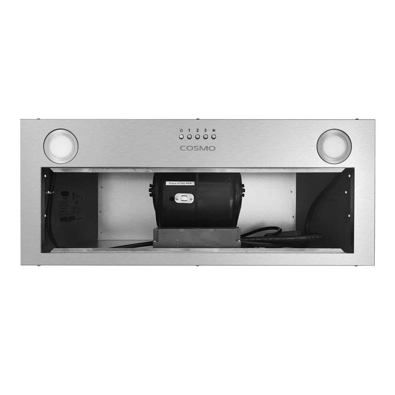 Cosmo 30-Inch 380 CFM Ducted Insert Range Hood in Stainless Steel COS-30IRHP