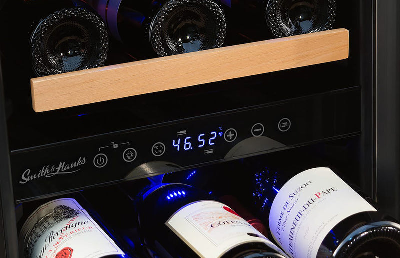 Smith and Hanks 32-Bottle Dual Zone Under Counter Wine Cooler RE100006