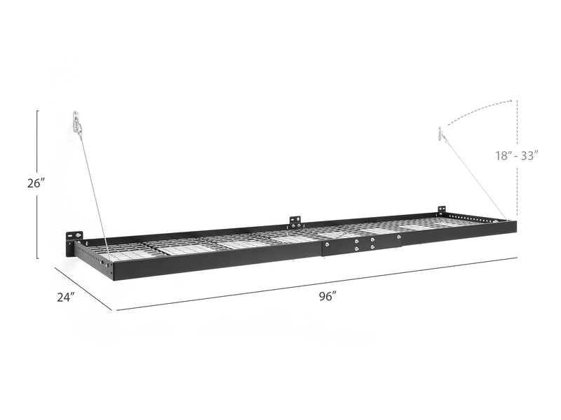 NewAge Pro Series 4 ft. x 8 ft. and 2 ft. x 8 ft. Wall Mounted Steel Shelf Set