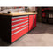 NewAge Pro Series 9 Piece Cabinet Set With Wall, Base, Tool Drawer Cabinet, 56 in. Integrated Shelf and 112 in. Worktop