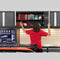 NewAge Pro Series 9 Piece Cabinet Set With Wall, Base, Tool Drawer Cabinet, 56 in. Integrated Shelf and 112 in. Worktop