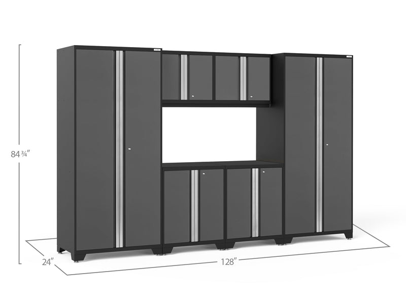 NewAge Pro Series 6 Piece Cabinet Set With Wall, Base Cabinets and Lockers