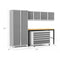 NewAge Pro Series 5 Piece Cabinet Set With Wall, Tool Cabinet, Locker and 84 in. Workbench