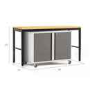 NewAge Pro Series 2 Piece Cabinet Set with 84 in. Workbench and 42 in. Base Cabinet on Casters