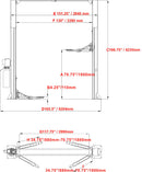 Katool | KT-M120 Two Post Clear-floor Vehicle Lift 12,000lbs