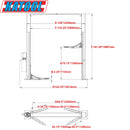 Katool | KT-M110 Two Post Clear-floor Vehicle Lift 11,000lbs