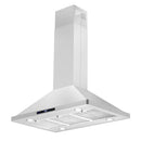 Cosmo 36-Inch 380 CFM Ductless Island Range Hood in Stainless Steel COS-63ISS90-DL