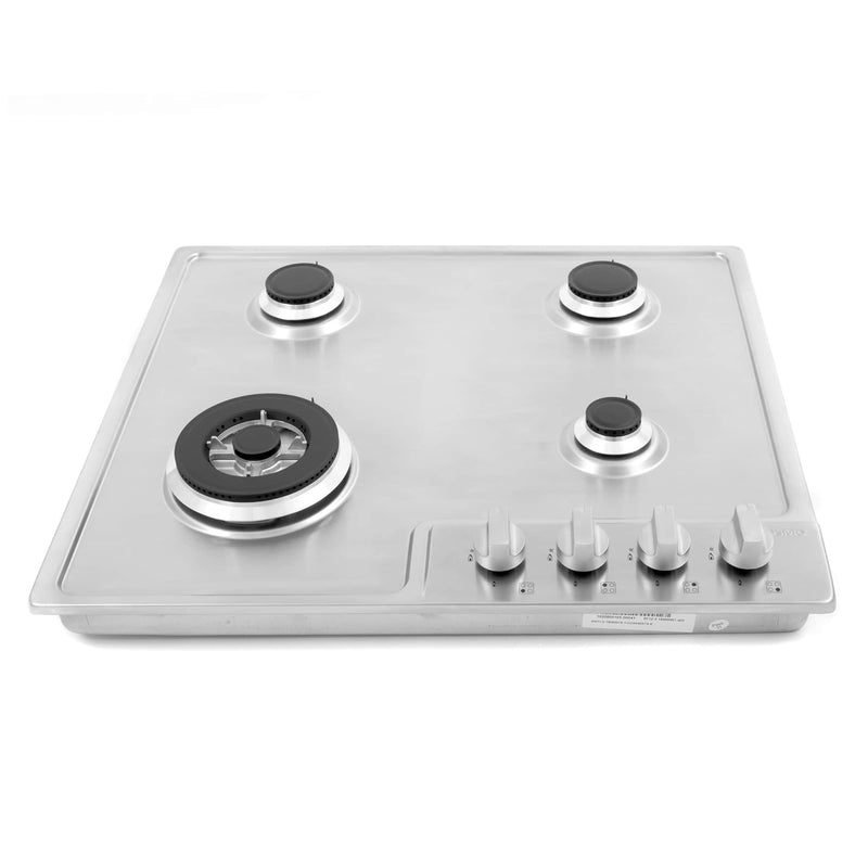 Cosmo 24-Inch Gas Cooktop with 4 Burners in Stainless Steel COS-640STX-E