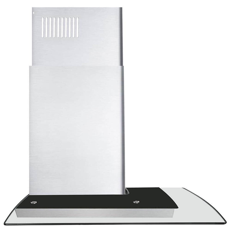 Cosmo 30-Inch 380 CFM Ductless Wall Mount Range Hood in Stainless Steel with Tempered Glass (COS-668AS750-DL)