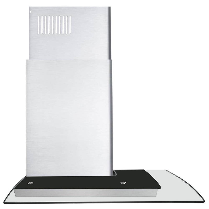 Cosmo 30-Inch 380 CFM Ducted Wall Mount Range Hood in Stainless Steel with Tempered Glass COS-668AS750