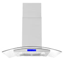 Cosmo 36-Inch 380 CFM Island Range Hood in Stainless Steel with Tempered Glass COS-668ICS900