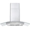 Cosmo 36-Inch 380 CFM Ductless Wall Mount Range Hood in Stainless Steel with Tempered Glass COS-668WRC90-DL
