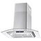 Cosmo 30-Inch 380 CFM Ductless Wall Mount Range Hood in Stainless Steel with Tempered Glass COS-668WRCS75-DL