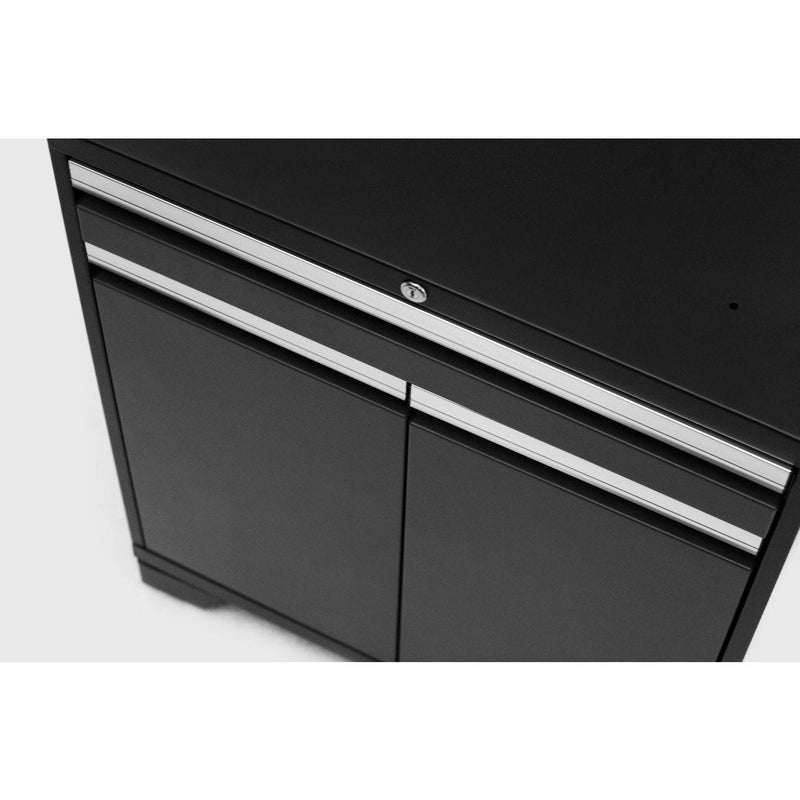 NewAge Pro Series 2 Piece Cabinet Set with 84 in. Workbench and 42 in. Base Cabinet on Casters