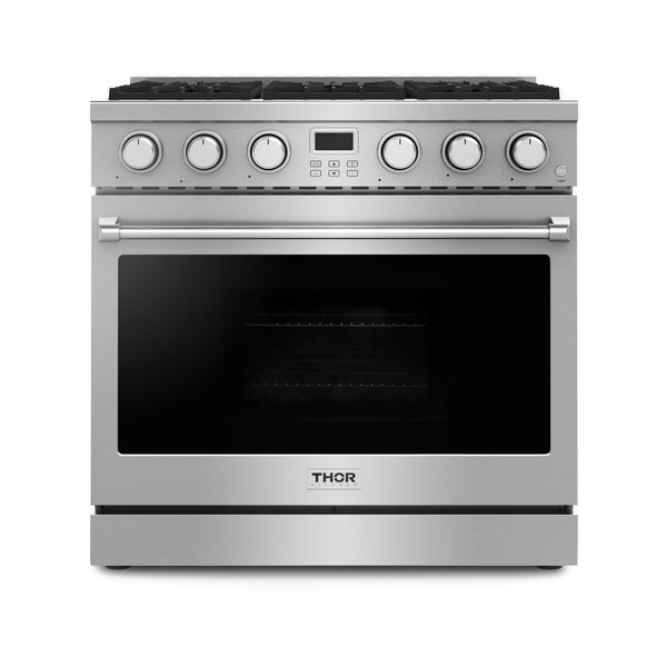 Thor Kitchen 36 Inch Contemporary Professional Gas Range in Stainless Steel ARG36