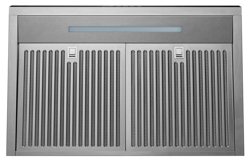 Hauslane 30 Inch Under Cabinet Curved Range Hood with Stainless Steel Filters and Panel LED in Stainless Steel, UCB018SS30