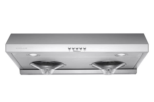 Hauslane 30 Inch Under Cabinet Push Button Range Hood with Grease Catchers in Stainless Steel, UCC100SS30