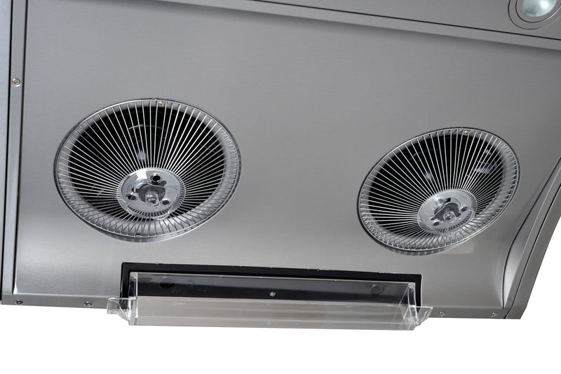 Hauslane 30 Inch Under Cabinet Self-Clean Touch Control Range Hood with Grease Catchers in Stainless Steel, UCC400SS30