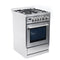 Cosmo 24-Inch 2.73 Cu. Ft. Single Oven Gas Range with 4 Burner Cooktop in Stainless Steel (COS-244AGC)