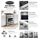 Cosmo 30-Inch Professional Style Gas Range (COS-GRP304)