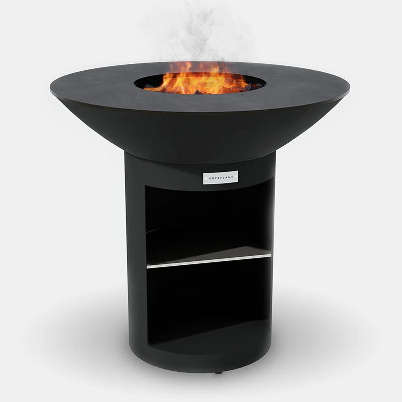 Arteflame Classic 40 Grill - Tall Base With Storage - Black Label