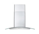 Cosmo 30-Inch 380 CFM Ducted Wall Mount Range Hood in Stainless Steel with Tempered Glass COS-668WRC75