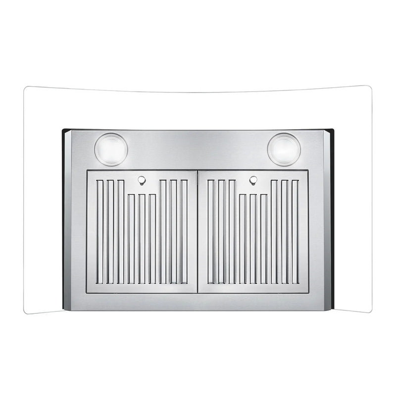 Cosmo 30-Inch 380 CFM Ducted Wall Mount Range Hood in Stainless Steel with Tempered Glass COS-668WRC75