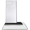 Cosmo 36-Inch  Ductless Wall Mount Range Hood in Stainless Steel with Tempered Glass COS-668A900-DL