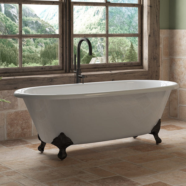Cambridge Plumbing Cast Iron Double Ended Clawfoot Tub 67" X 30"