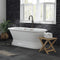 Cambridge Plumbing Cast Iron Double Ended Tub 60" X 30" with No Faucet Drillings DE60-PED-NH