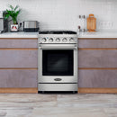 Cosmo 24-Inch Slide-In Freestanding Gas Range with 4 Sealed Burners in Stainless Steel - COS-EPGR244