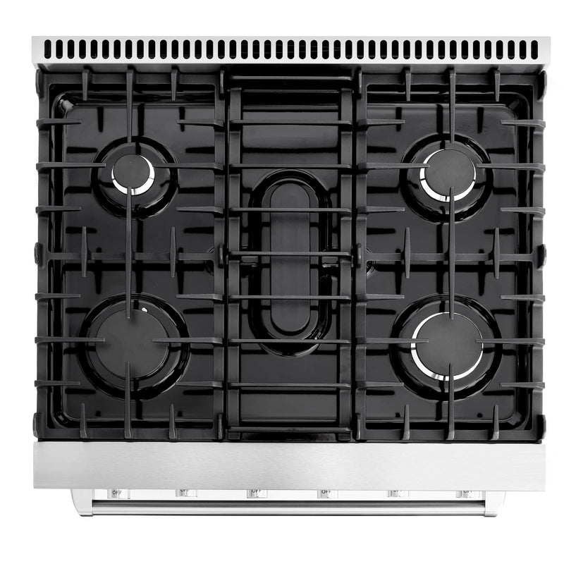 Cosmo 30 -Inch Slide-In Freestanding Gas Range with 5 Sealed Burners in Stainless Steel - COS-EPGR304