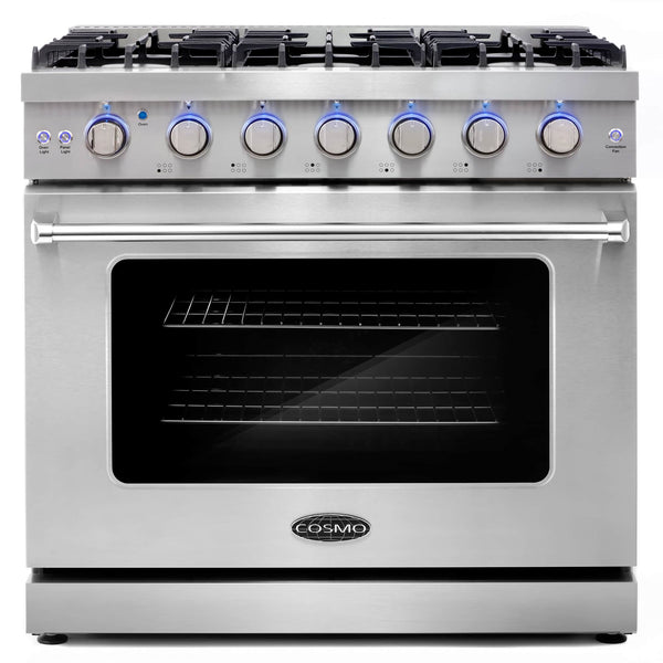 Cosmo 36-Inch 6.0 Cu. Ft. Gas Range in Stainless Steel - COS-EPGR366