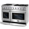 Cosmo 48-Inch 6.8 Cu. Ft. Double Oven Gas Range in Stainless Steel - COS-EPGR486G