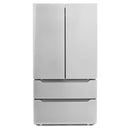 Cosmo 36-Inch 22.5 Cu.Ft Counter Depth French Door Refrigerator with Recessed Handle in Stainless Steel COS-FDR225RHSS