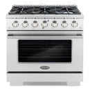Cosmo 36-Inch 4.5 Cu. Ft. Gas Range with 6 Italian Burners in Stainless Steel - COS-GRP366