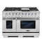 Cosmo 48-Inch 5.5 Cu. Ft. Double Oven Gas Range with 8 Italian Burners in Stainless Steel - COS-GRP486G