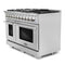 Cosmo 48-Inch 5.5 Cu. Ft. Double Oven Gas Range with 8 Italian Burners in Stainless Steel - COS-GRP486G