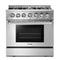 Thor Kitchen 36 Inch Professional Dual Fuel Gas Range in Stainless Steel HRD3606U