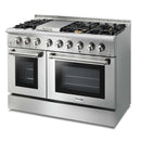 Thor Kitchen 48 Inch Professional Dual Fuel Gas Range in Stainless Steel HRD4803U