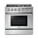 Thor Kitchen 36 Inch Professional Gas Range in Stainless Steel HRG3618U