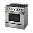 Thor Kitchen 36 Inch Professional Gas Range in Stainless Steel HRG3618U