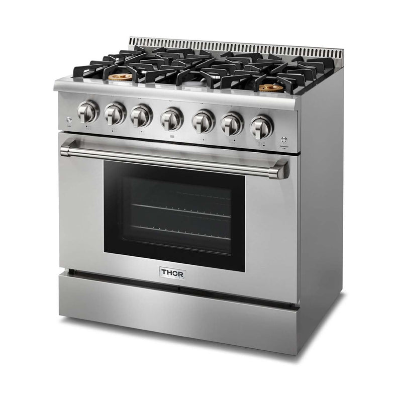 Thor Kitchen 36 Inch Professional Gas Range in Stainless Steel HRG3618U