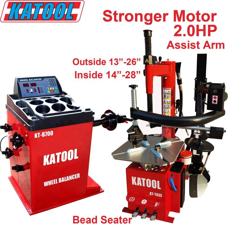 Katool | Tire Changer KT-T835 & Wheel Balancer KT-B700 Combo